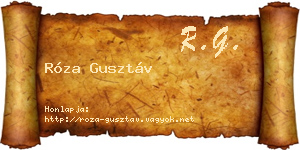 Róza Gusztáv névjegykártya